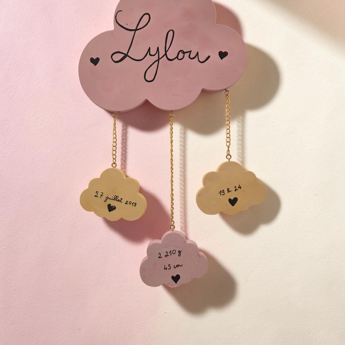 Plaques Nuage Personnalisées – Souvenirs de Naissance