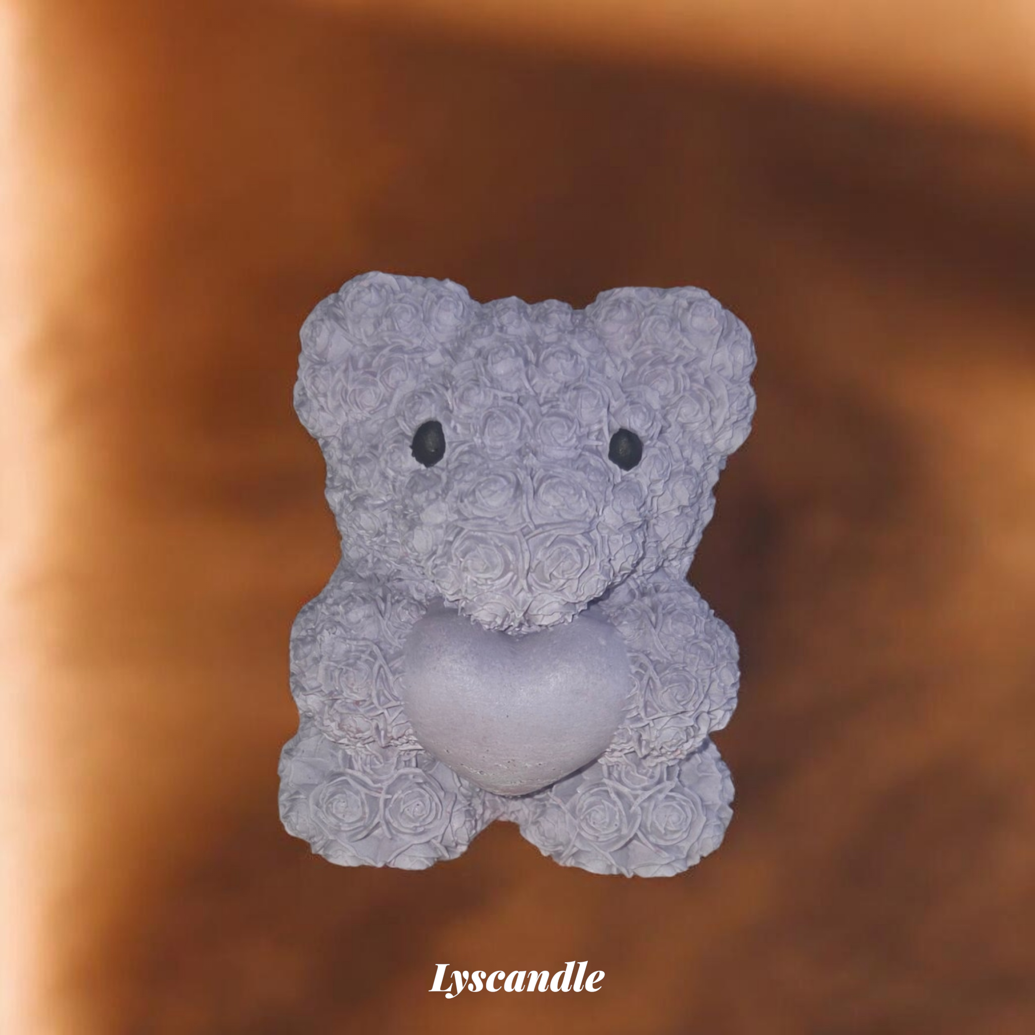 Ours fleuri en plâtre- Senteur Cotton Candy