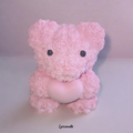 Ours fleuri en plâtre-Senteur Cotton Candy