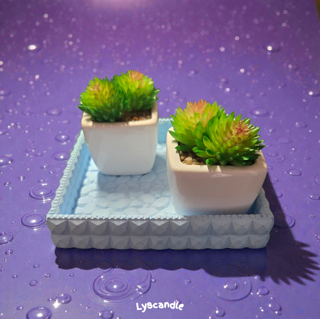 Plateau carré - bleu