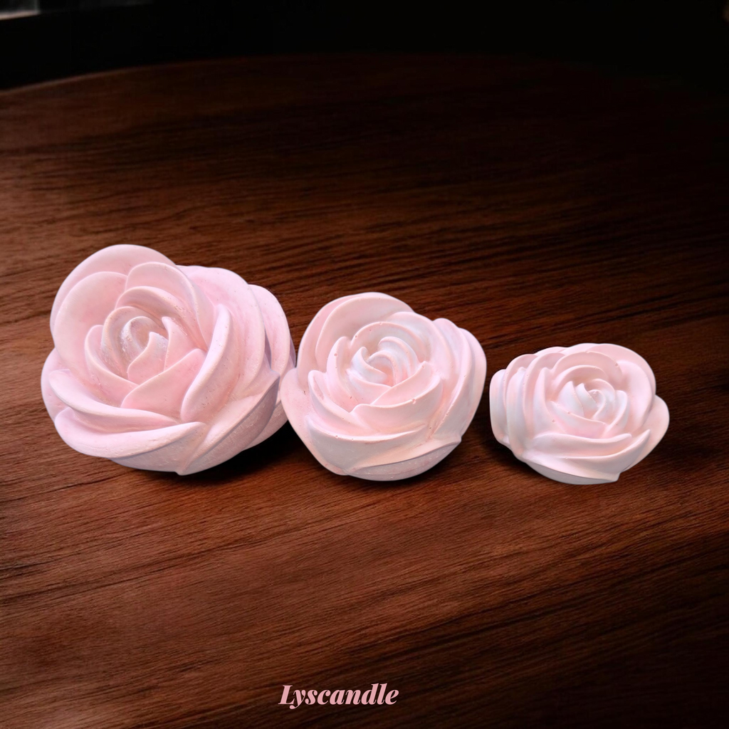Trio roses en plâtre parfumé-Senteur Fresh Unstoppable