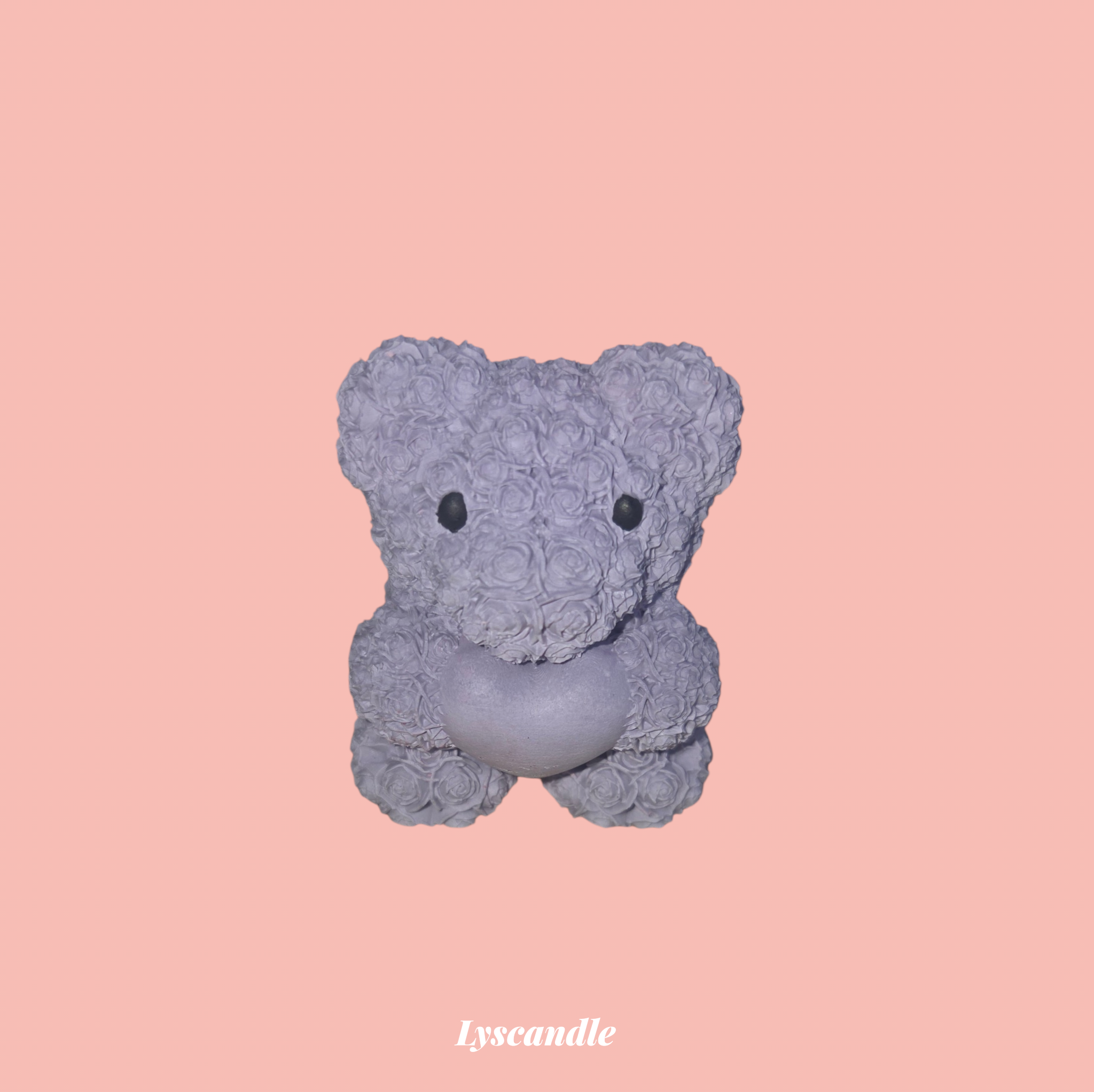 Ours fleuri en plâtre- Senteur Cotton Candy