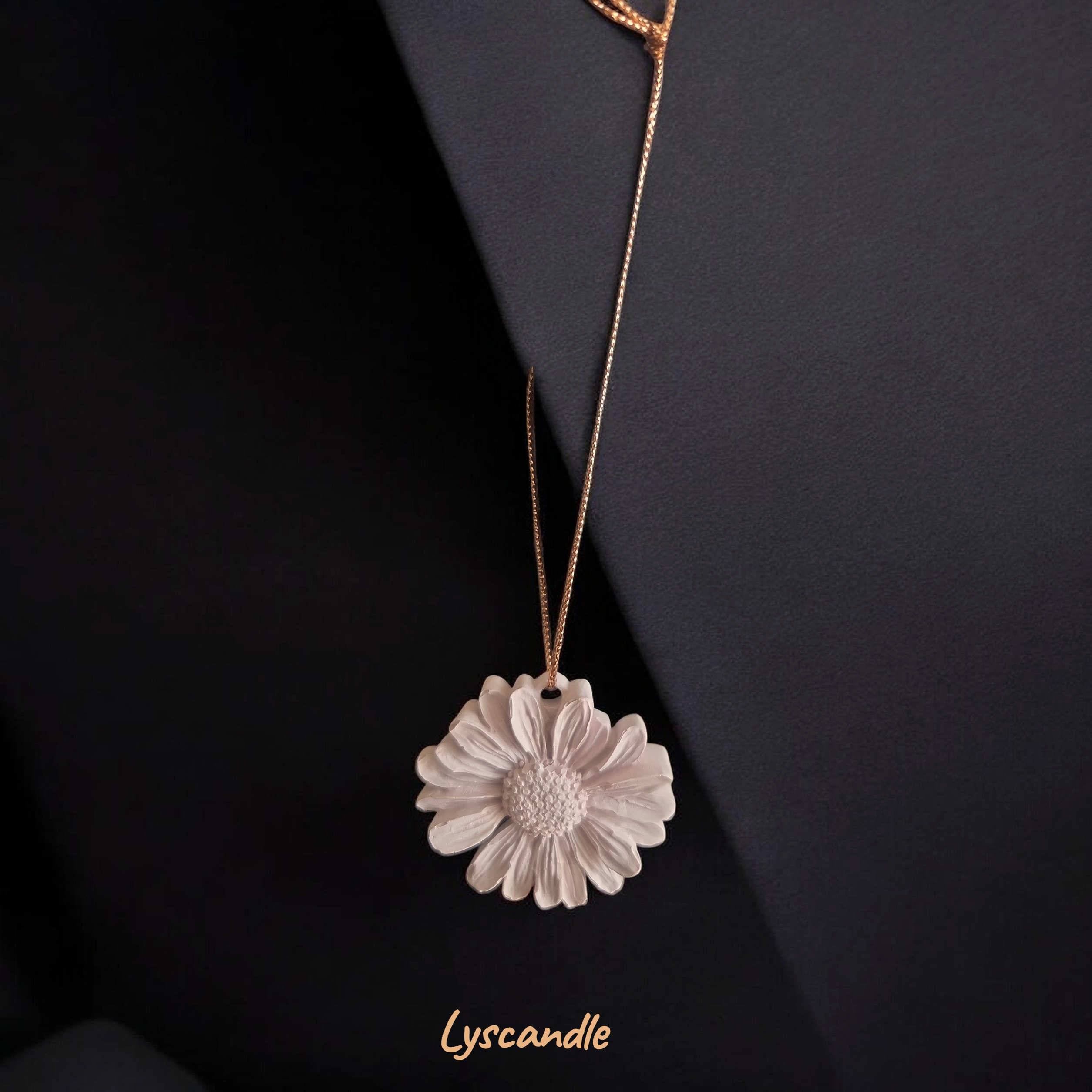 Marguerite parfumée en plâtre-Senteur Vanille coco