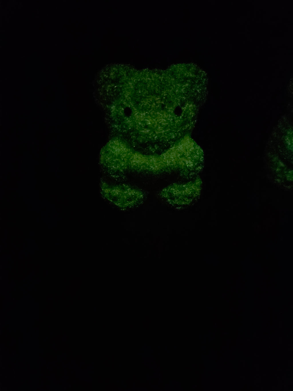 Ourson coeur en plâtre phosphorescent