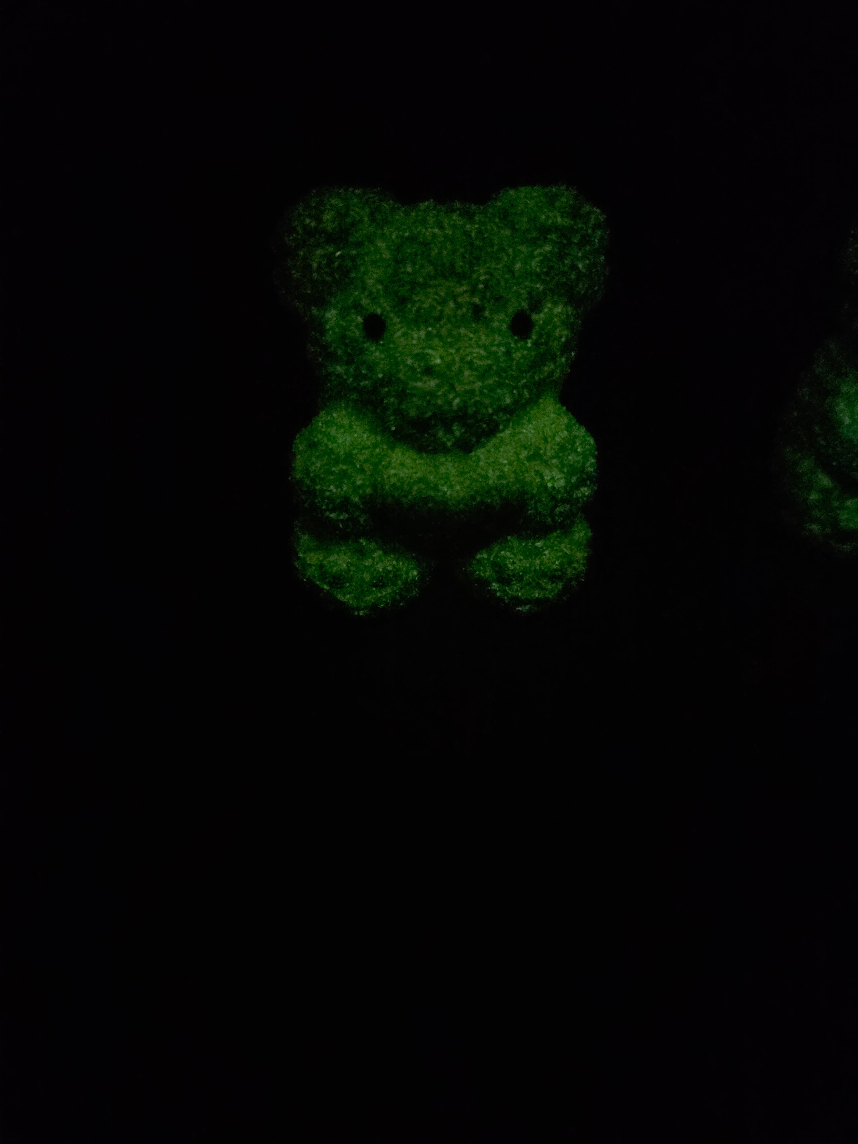 Ourson coeur en plâtre phosphorescent