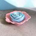 Coupelle fleurie en plâtre- Rose