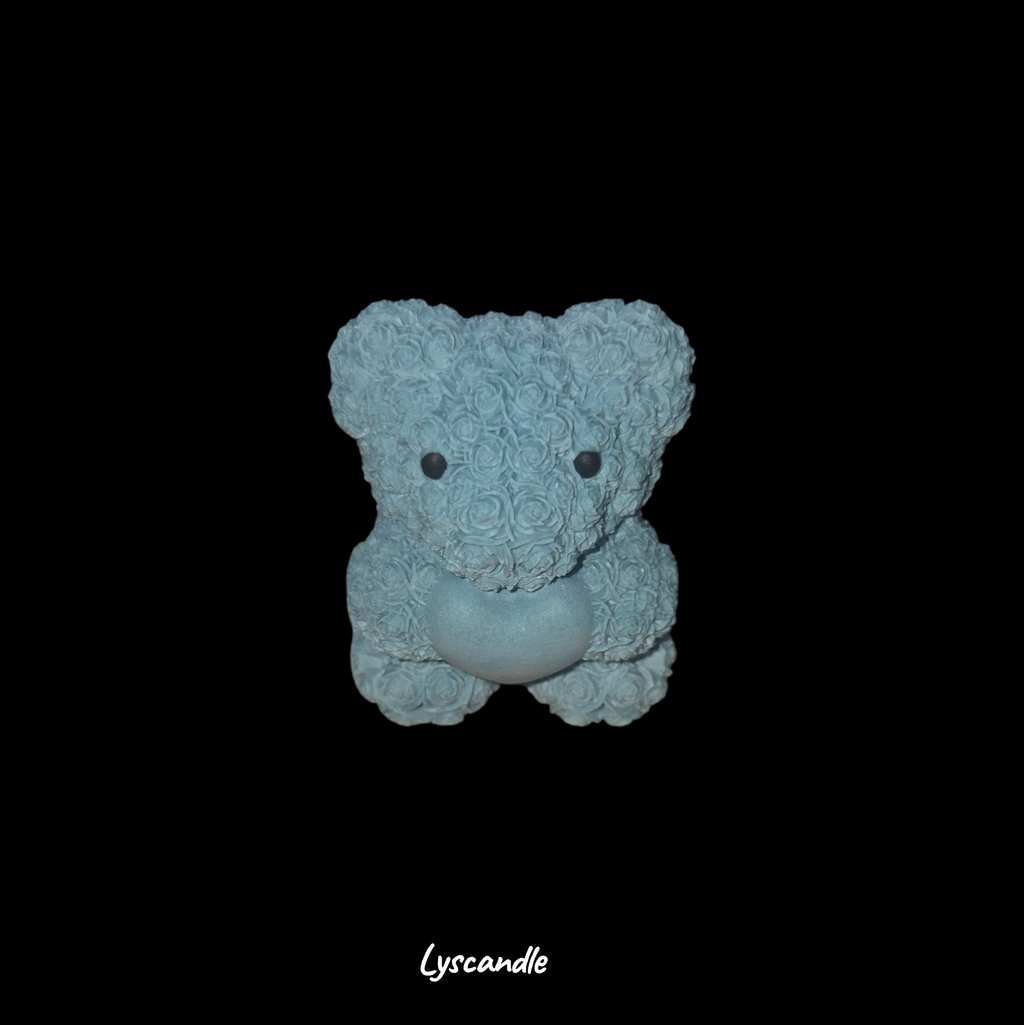 Ours fleuri en plâtre-Senteur Eucalyptus