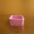 Vide-poche carré rose pailleté  Objet décoratif fait main