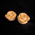 Duo de Roses Élégantes en Plâtre