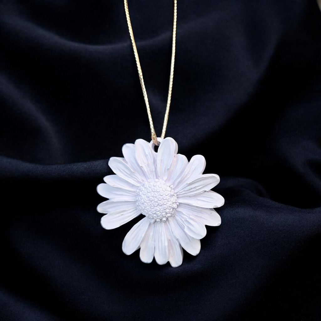 Médaillon marguerite en plâtre parfumé- Senteur bublle gum