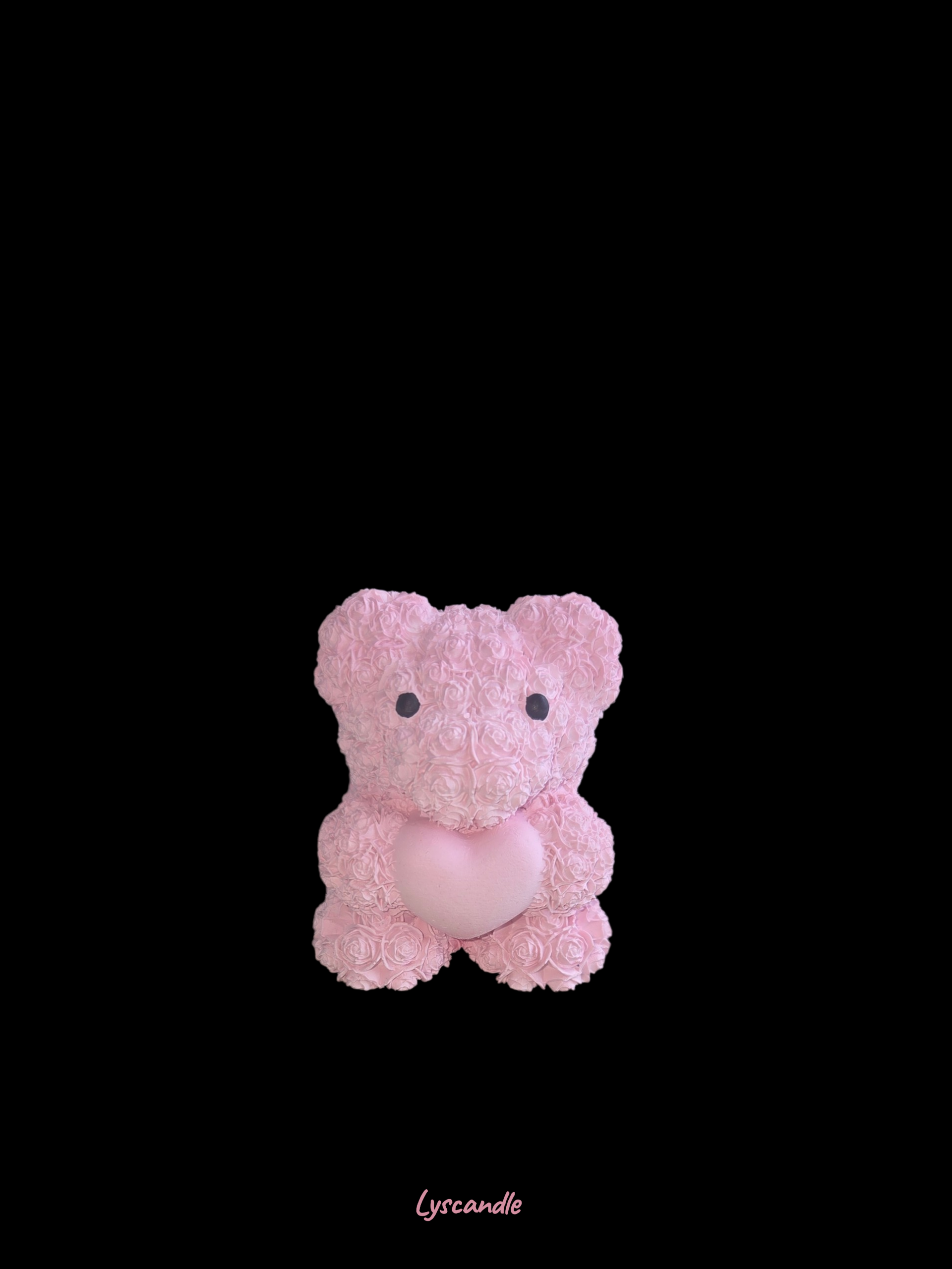 Ours fleuri en plâtre-Senteur Cotton Candy