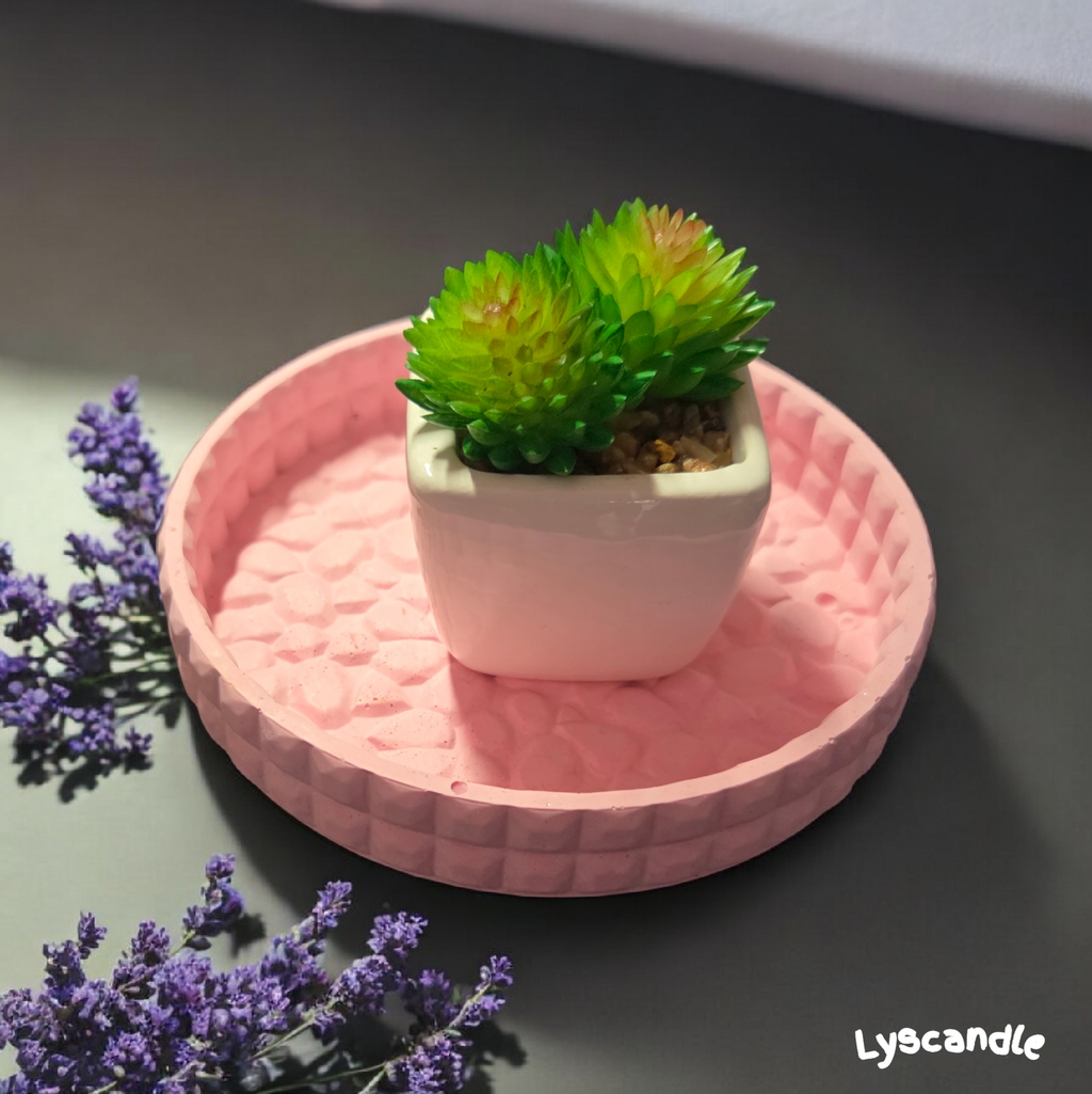 Plateau rond-Rose