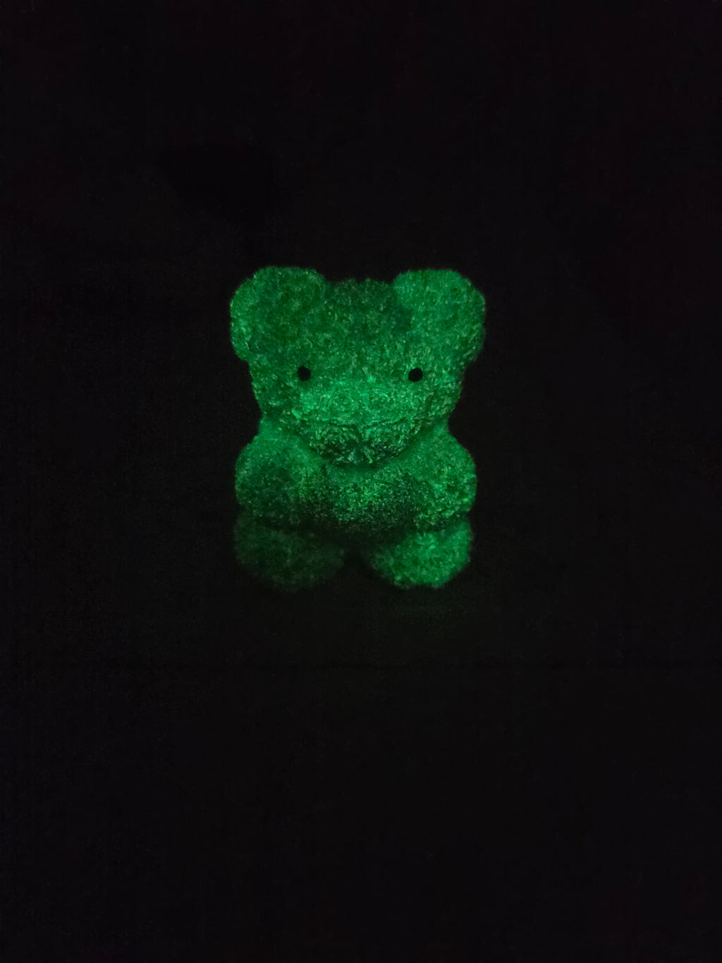 Ourson coeur en plâtre phosphorescent