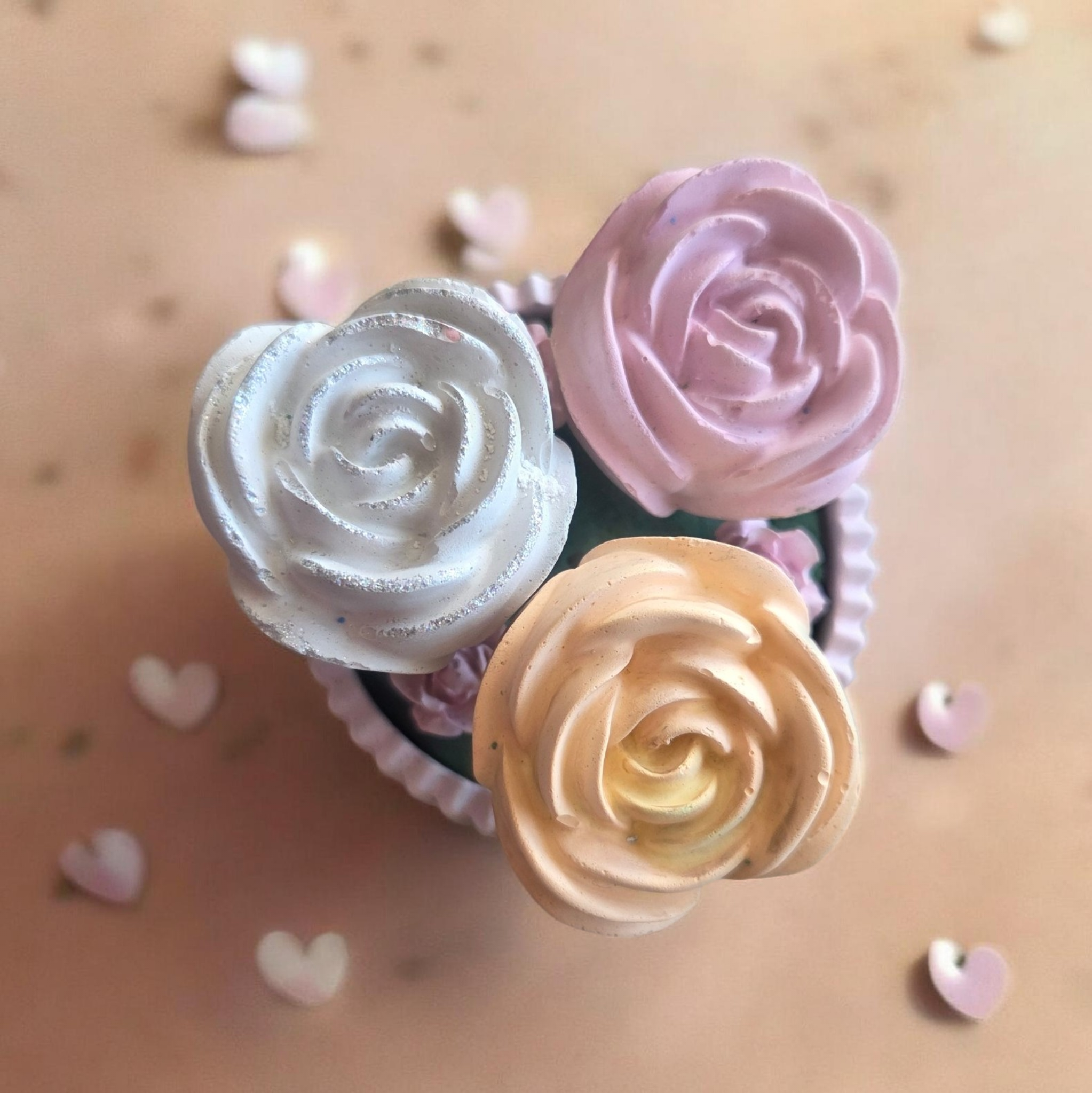 Édition limitée – Roses en plâtre Fête des Mères