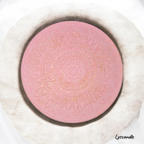 Dessous de bougie rond en plâtre